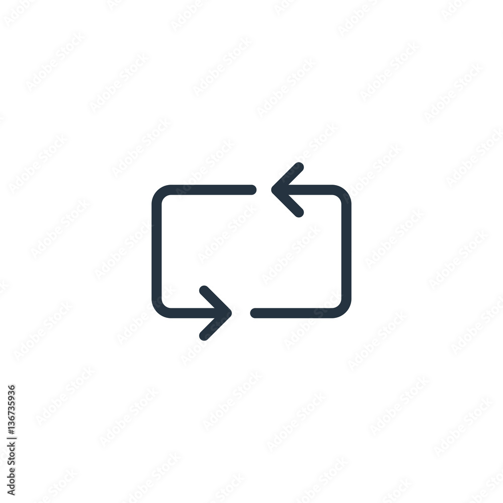 repeat thin line icon set on white background, audio, music, flat, minimalistic repeat thin line icon set on white background, audio, music, flat, minimalistic