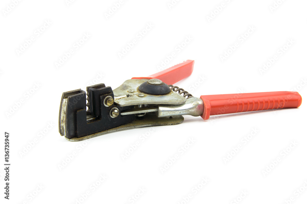 Tool Wire Stripper isolated on white background Tool Wire Stripper isolated on white background