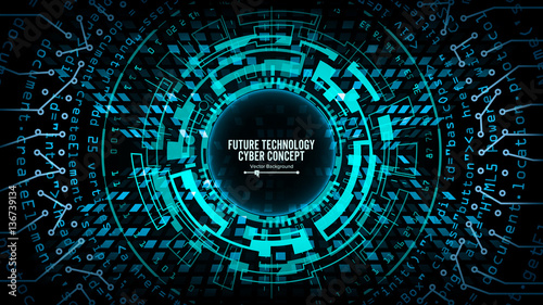 Abstract Futuristic Technological Background Vector. Hi Speed Digital Design. Security Network Backdrop