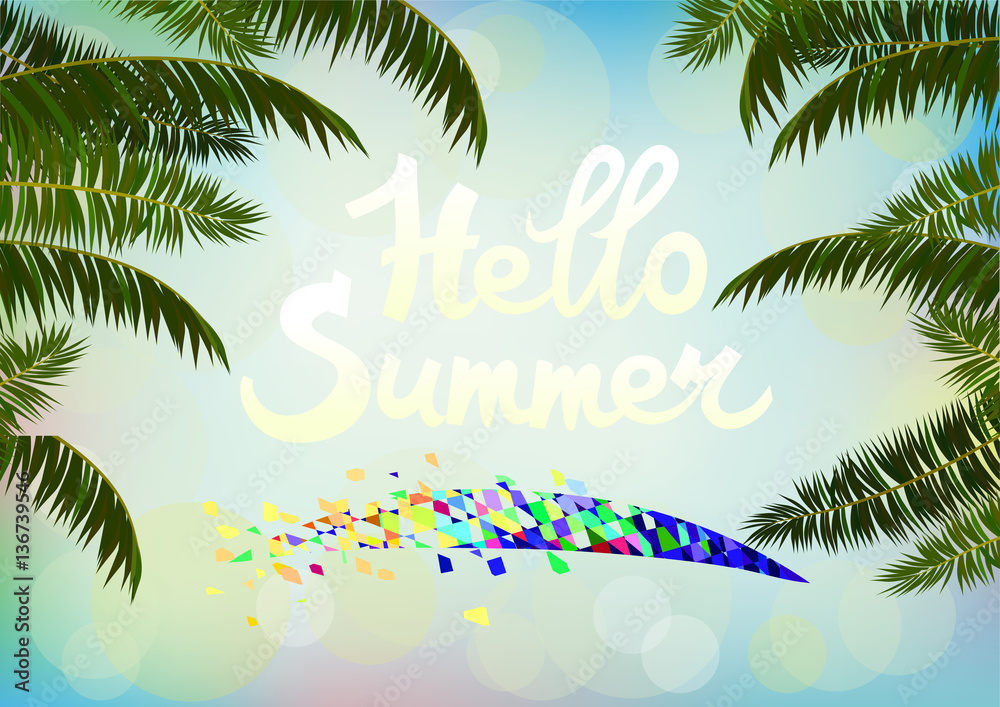 Obraz premium Summer vacation and travel design