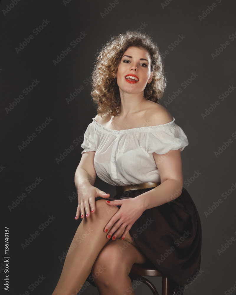 Φωτογραφία Girl in the style of Marilyn Monroe, pin-up style, Studio photography in artisti