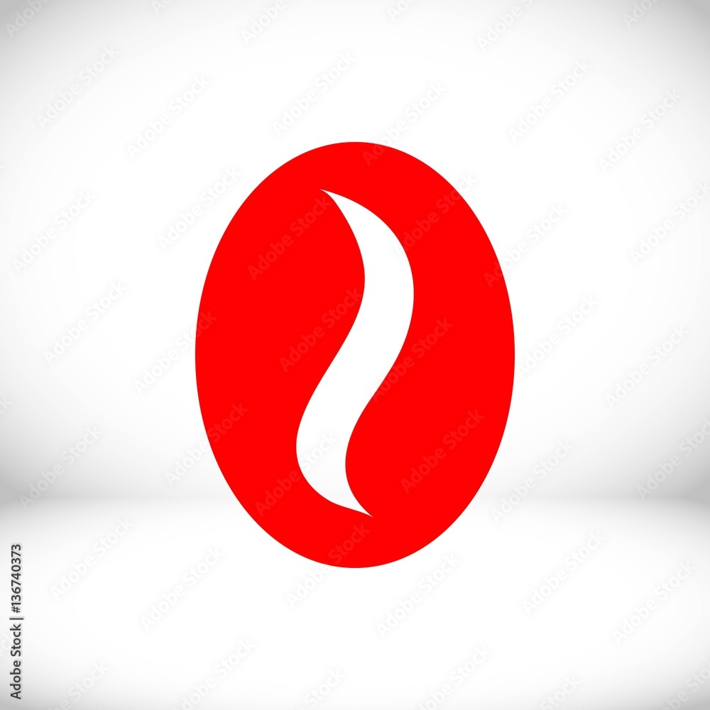 Coffee beans icon stock vector illustration flat design Coffee beans icon stock vector illustration flat design