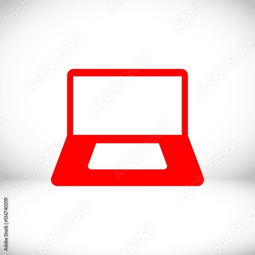 laptop icon stock vector illustration flat design