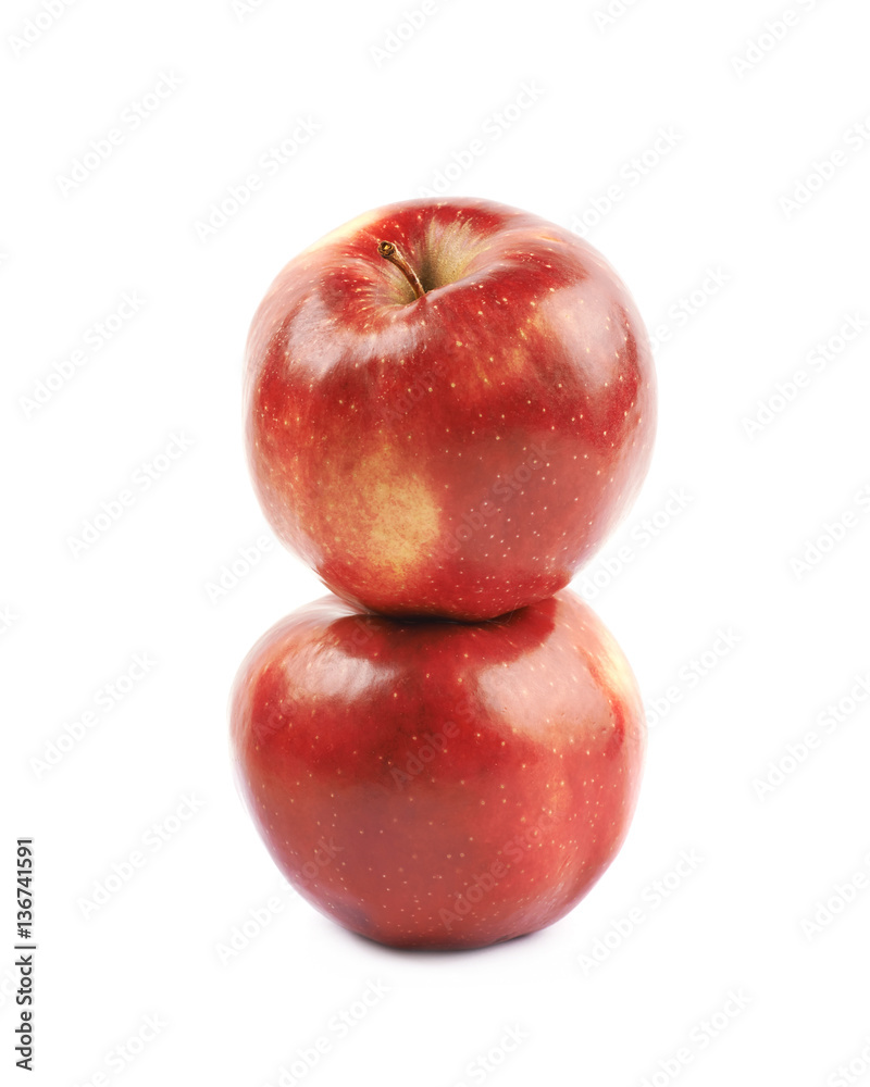 Two ripe red apples isolated Two ripe red apples isolated