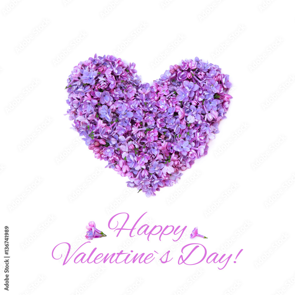 Decorative greeting Card with text Happy Valentine's Day.