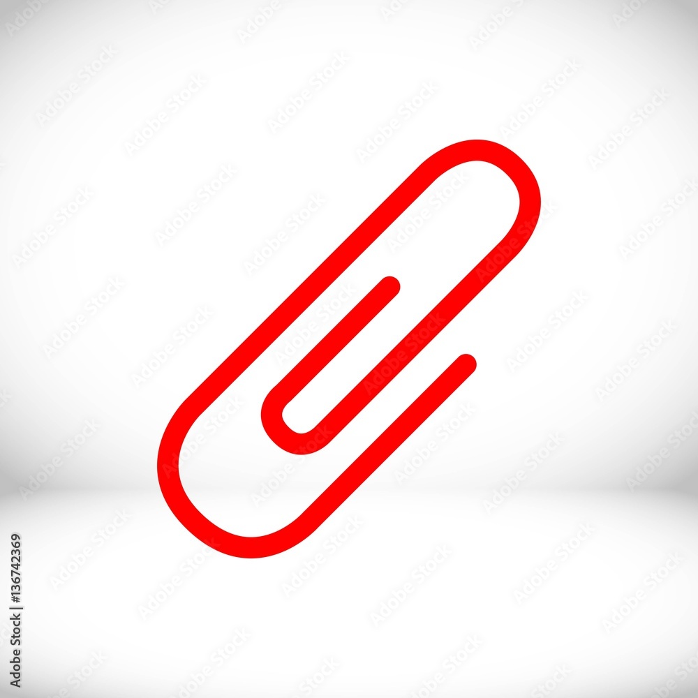 paper clip icon stock vector illustration flat design paper clip icon stock vector illustration flat design
