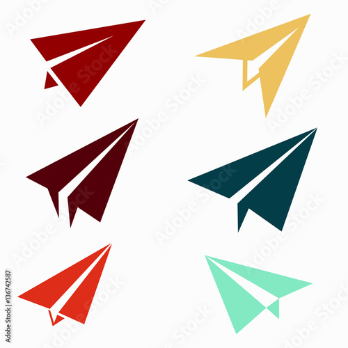 Paper airplane icons