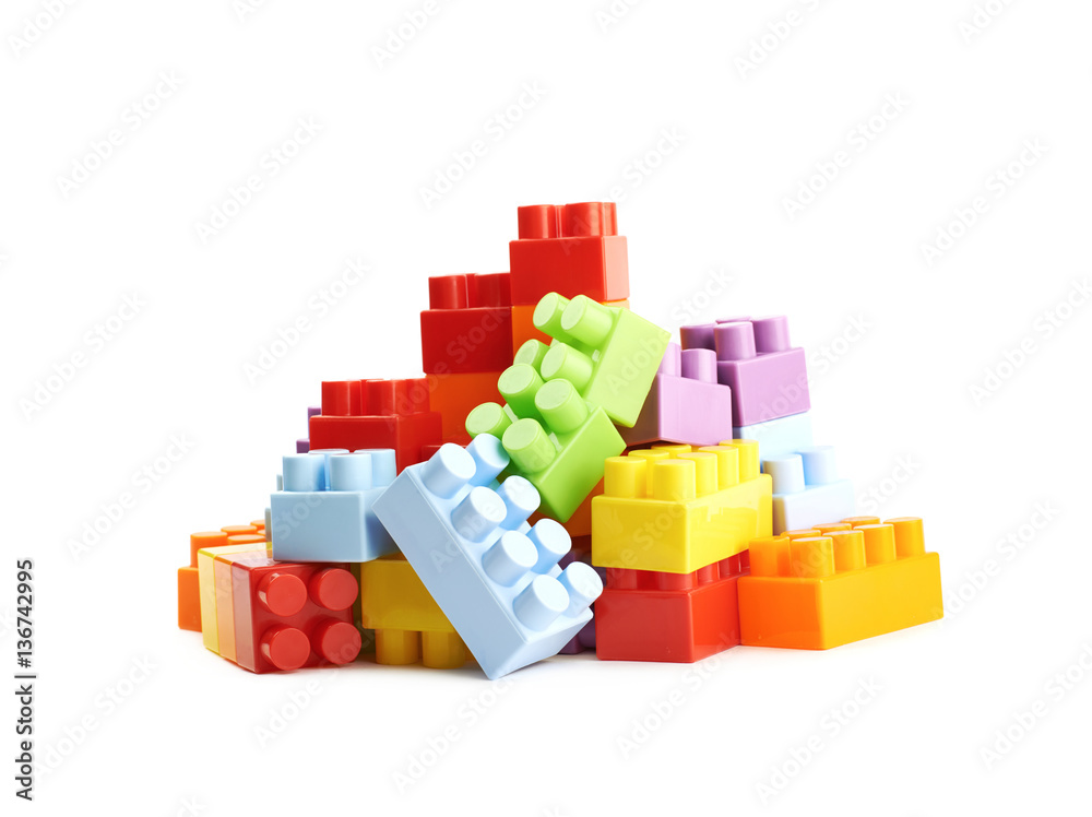 Fototapeta premium Pile of multiple toy bricks