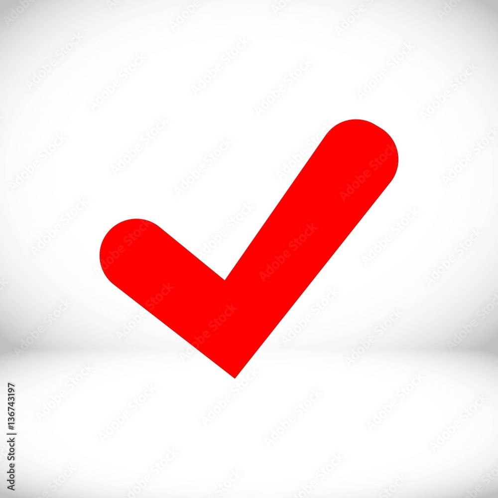 Confirm icons; vector illustration. Flat design style