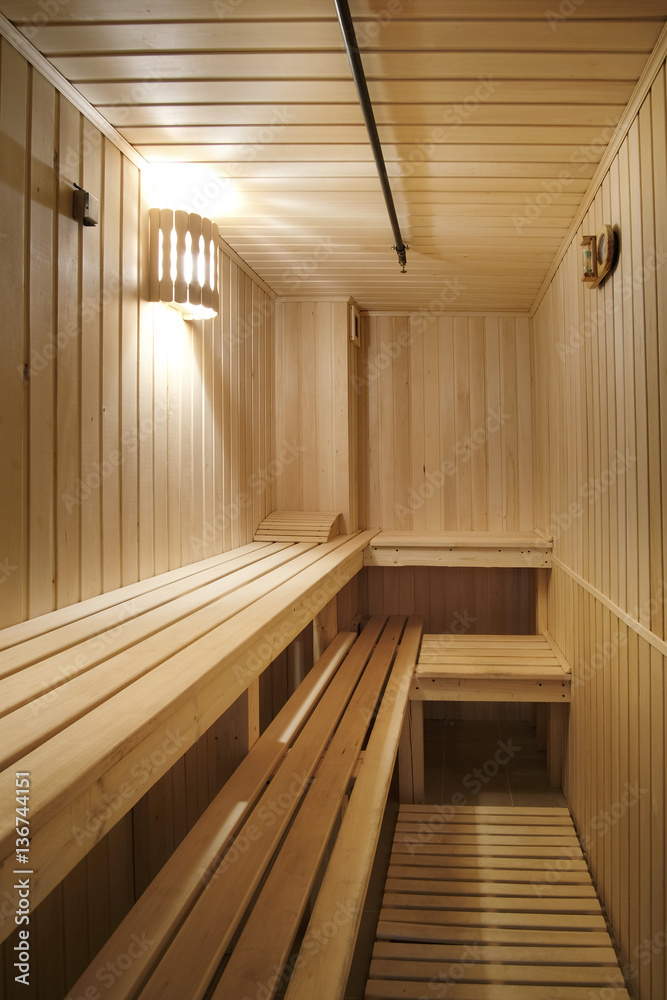 Interior of a sauna sweating-room Interior of a sauna sweating-room