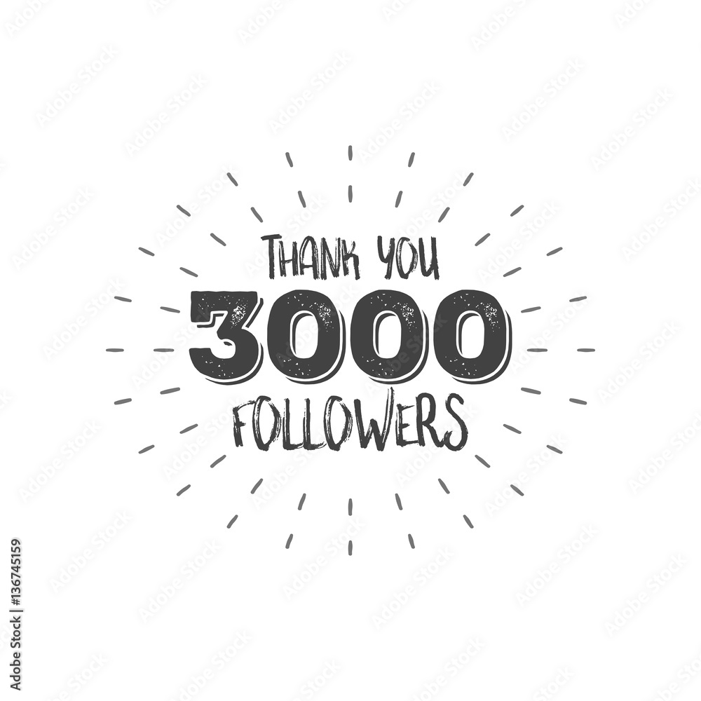 Thank you letters for follower vector illustration Thank you letters for follower vector illustration