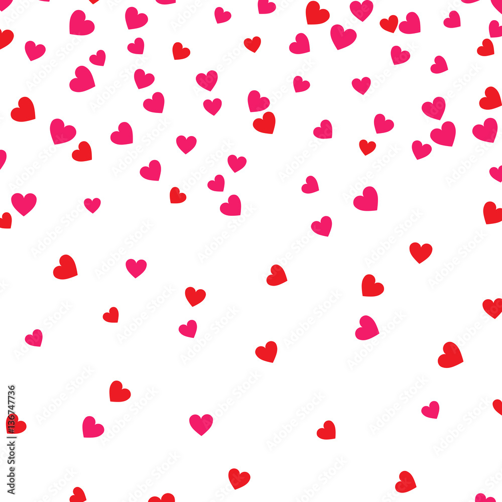 Hearts. Valentine's Day abstract background with hearts. Vector Background