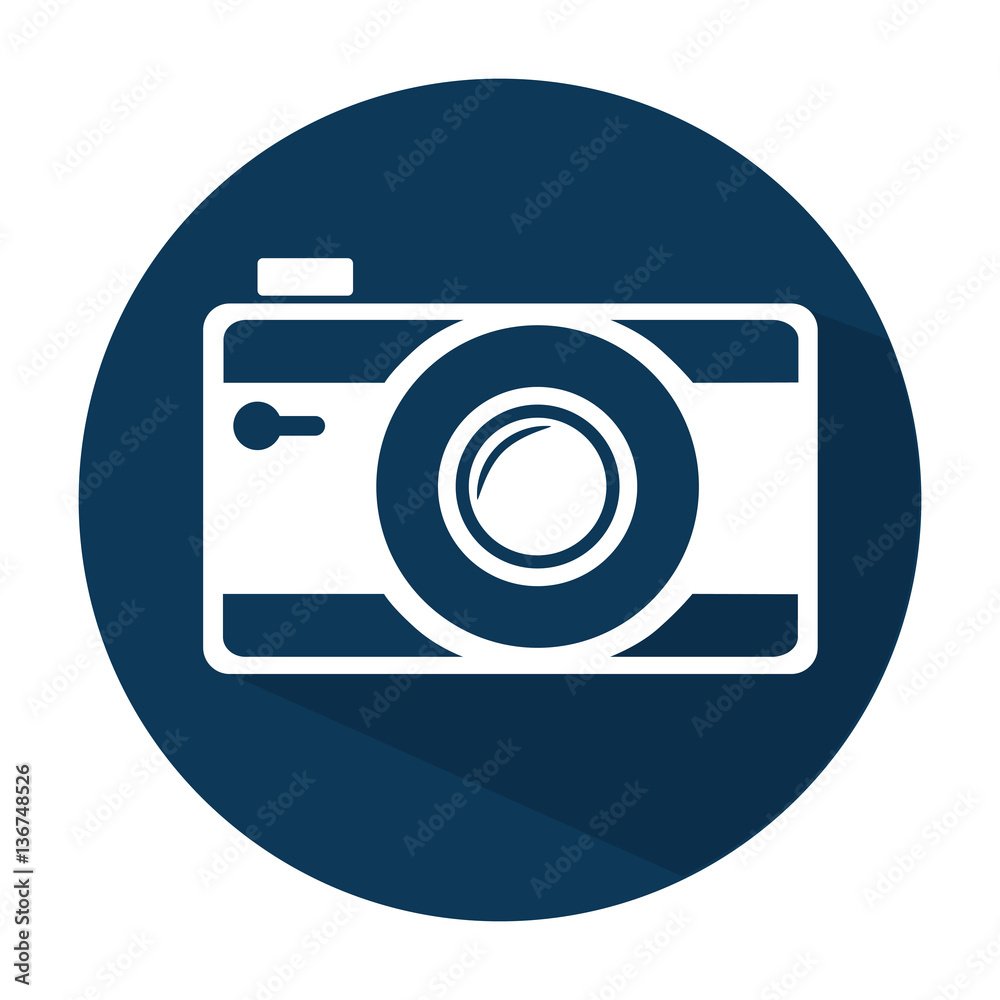 circular border with silhouette analog camera vector illustration circular border with silhouette analog camera vector illustration