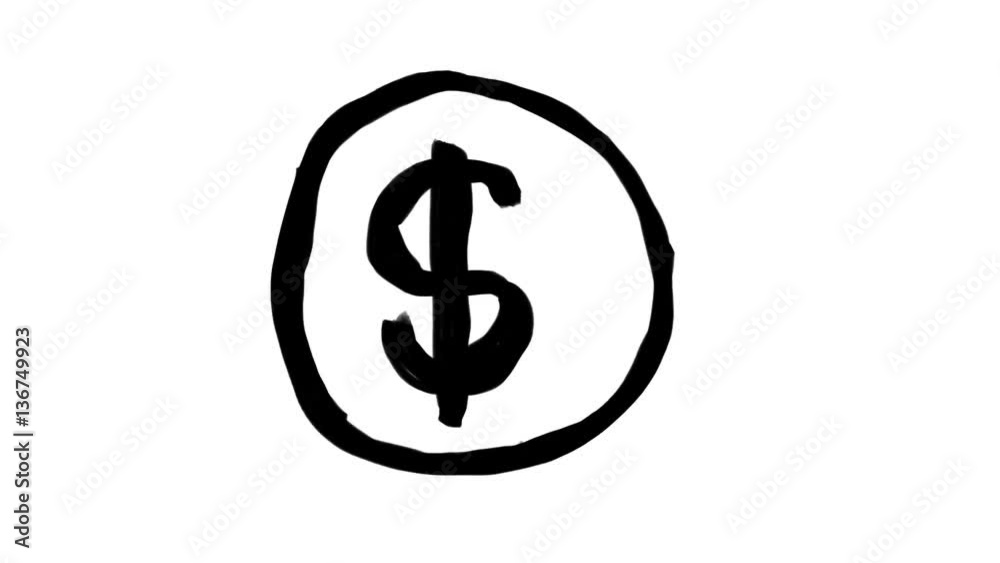 Dollar sign handmade animation