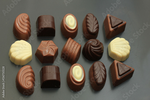 Different sorts of chocolates