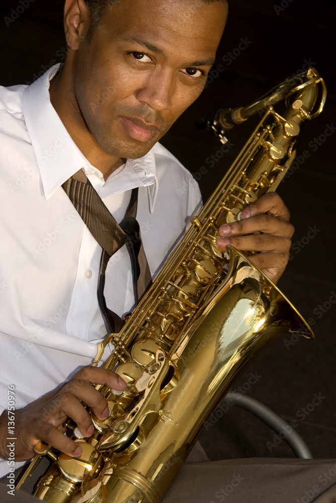 Fototapeta premium African American Saxophone Player