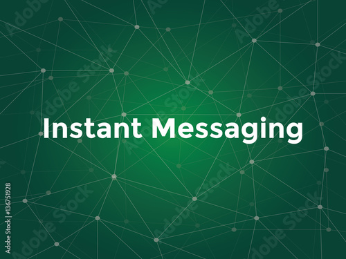 instant messaging technology offers you a real-time text transmission over the Internet photo