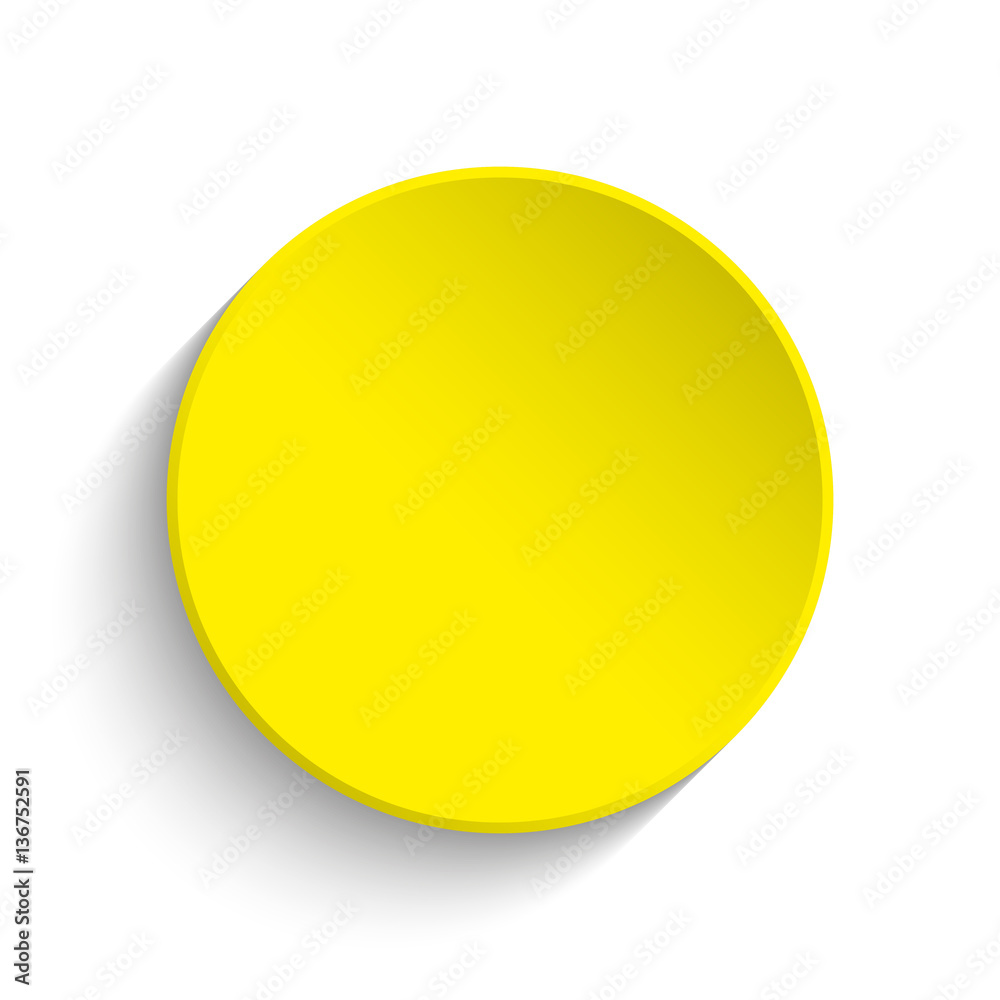 Yellow button on white background