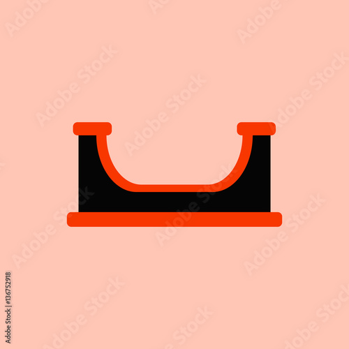 Vector illustration in flat style playground equipment sandbox