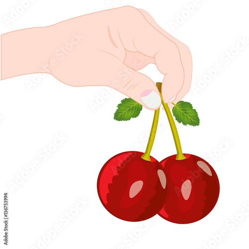 Berry cherry in hand