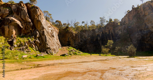 Mountain quarry rocks in Greenmount National park photo