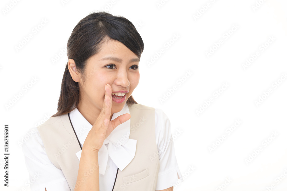 応援する女性 応援する女性