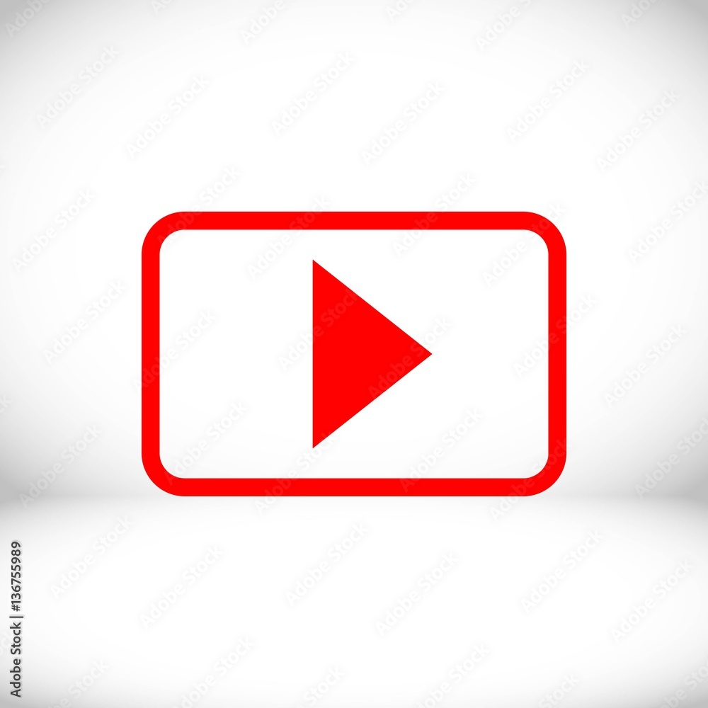 video icon stock vector illustration flat design video icon stock vector illustration flat design