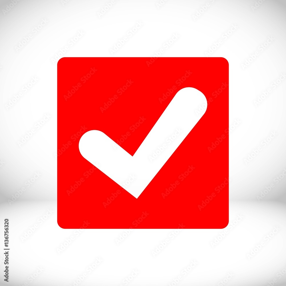 Confirm icons; vector illustration. Flat design style Confirm icons; vector illustration. Flat design style