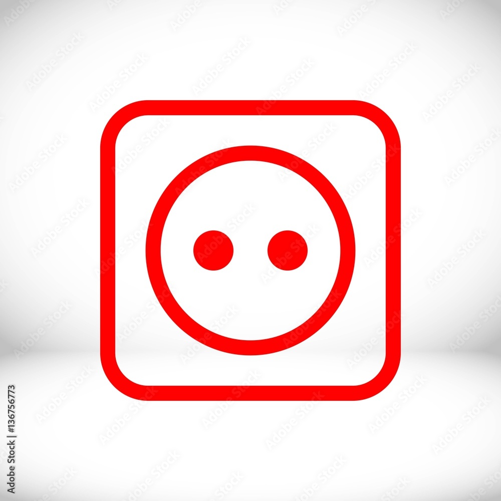 Euro socket icon stock vector illustration flat design Euro socket icon stock vector illustration flat design