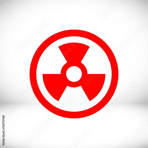 radioactive icon stock vector illustration flat design