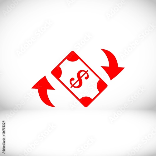 Free Download dollar money icon stock vector illustration flat design - GFXLoad