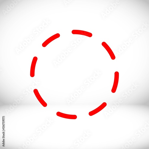 dash-dotted line icon stock vector illustration flat design