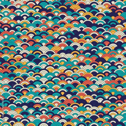 Retro circles background - vector illustration 