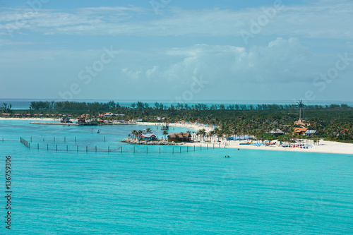 Aerial view on beach in Bahamas © PixieMe