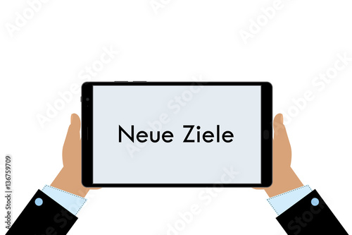 Geschäftsmann mit Tablet - Neue Ziele