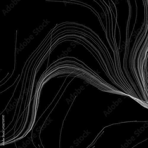 Abstract filamentous element for design project - vector illustration 