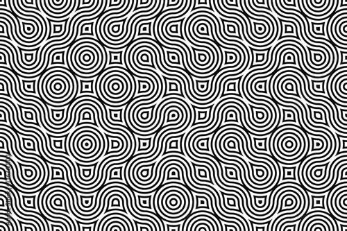 Continuous   wide retro background - vector illustration 
