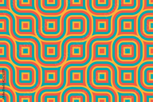 Continuous   wide retro background - vector illustration 
