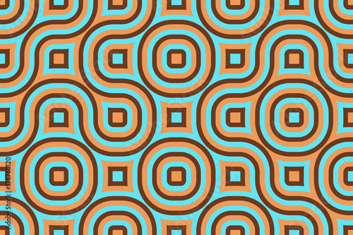 Continuous   wide retro background - vector illustration 
