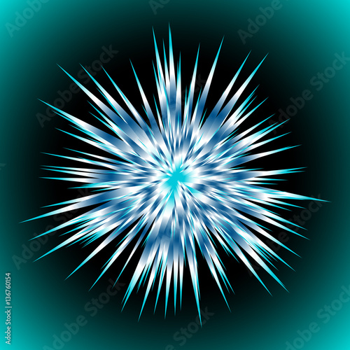 Prickly ball for design project - vector illustration 