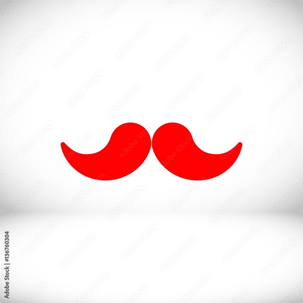 mustache icon stock vector illustration flat design mustache icon stock vector illustration flat design