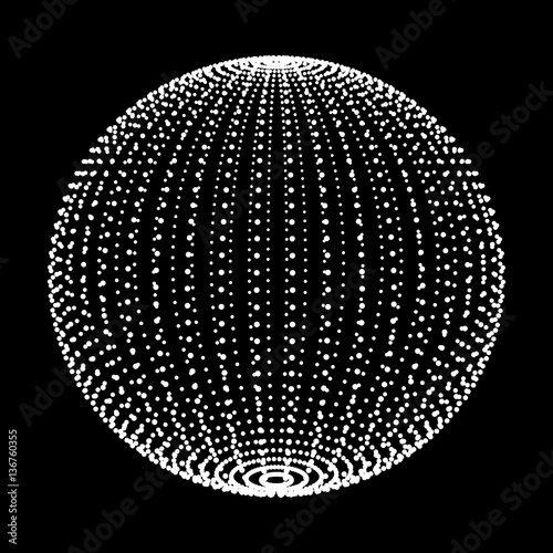 Dotted globe for design project on black - vector illustration  © kseniyaomega