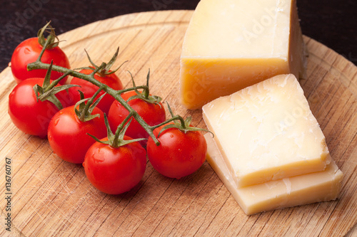 Cheese and tomatoes cherry
