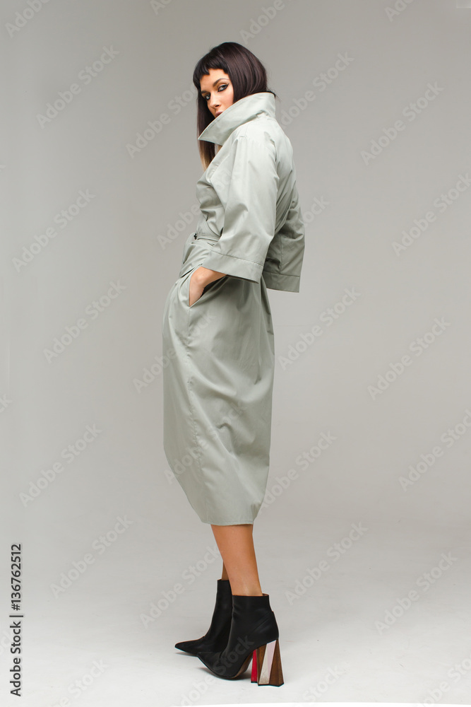 Fototapeta premium Model in a white cloak