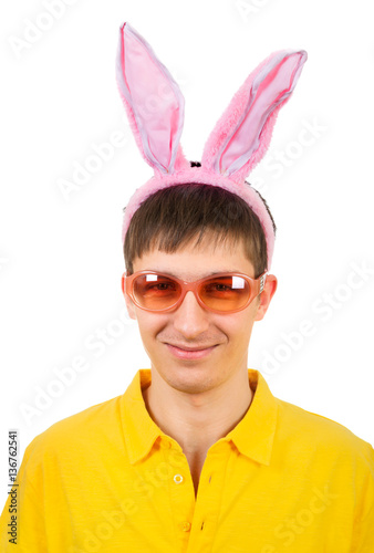 Teenager with Bunny Ears photo