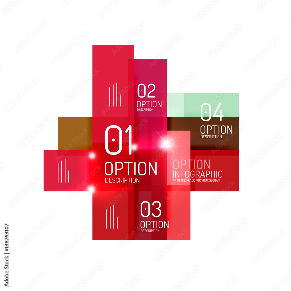 Vector geometric infographic template Vector geometric infographic template