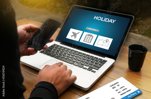 touch Online holiday reservation booking interface to go trip HO