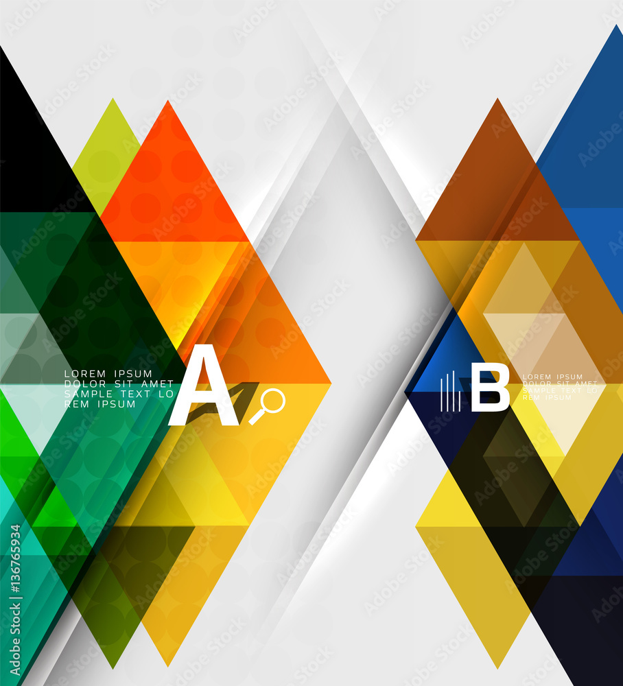 Obraz premium Triangle geometric infographic banner