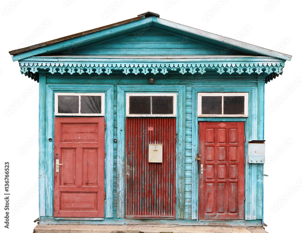 Three red aged cracked retro red doors Three red aged cracked retro red doors