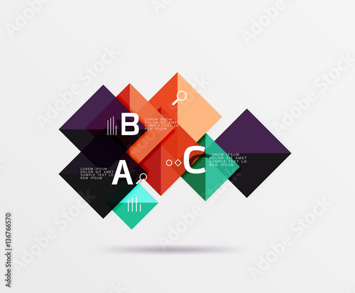 Square geometric abstract background